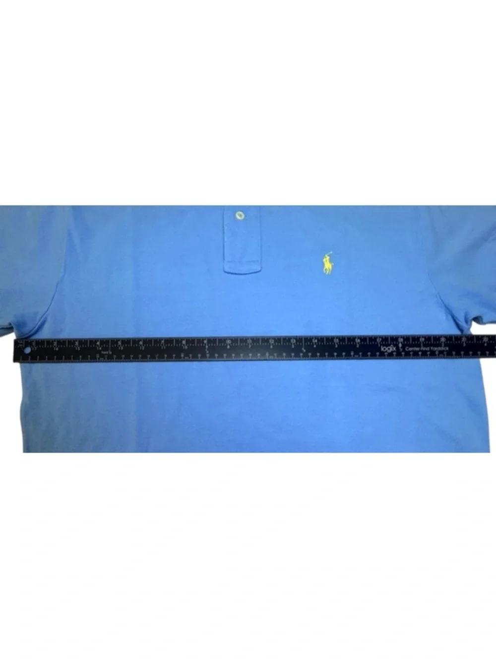 Polo Ralph Lauren Classic Fit Polo Shirt Men M Blue Yellow Pony Cotton Golf